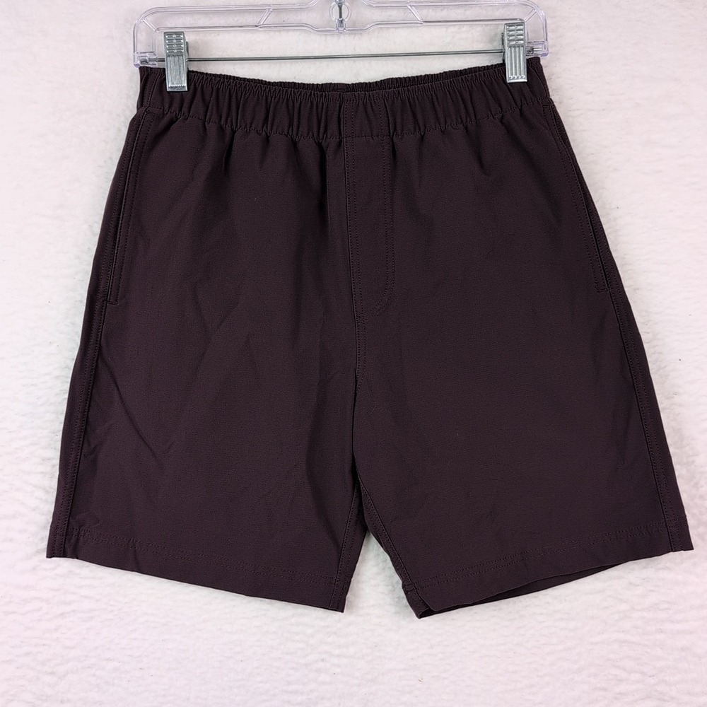Olivers Apparel All Over Shorts Men's Small 7.5" Burgundy Nylon‎ Performance